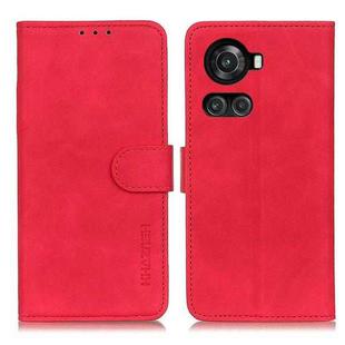 For OnePlus ACE/10R KHAZNEH Retro Texture Horizontal Flip Leather Phone Case(Red)