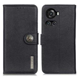 For OnePlus ACE/10R KHAZNEH Cowhide Texture Leather Phone Case(Black)