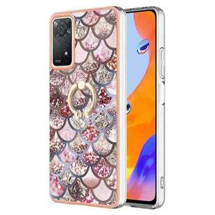 For Xiaomi Redmi Note 11 Pro 5G / 4G Global Electroplating IMD TPU Phone Case with Ring(Pink Scales)