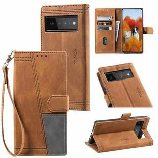 For Google Pixel 7 5G Splicing Leather Phone Case(Brown)