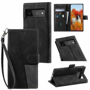 For Google Pixel 7 5G Splicing Leather Phone Case(Black)
