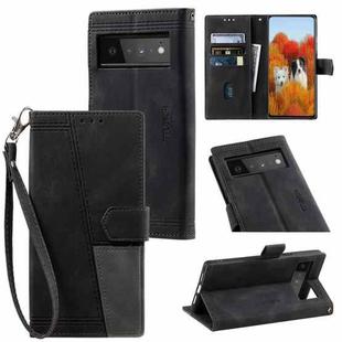 For Google Pixel 7 Pro 5G Splicing Leather Phone Case(Black)