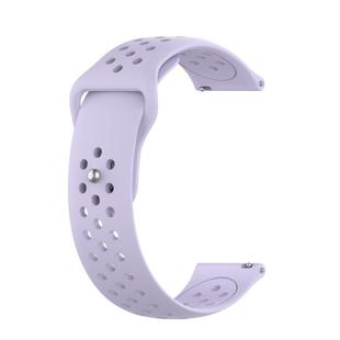 For Huami Amazfit Youth Edition Silicone Breathable Watch Band(Light Purple)