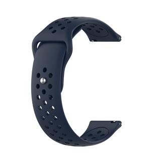 For Huami Amazfit Youth Edition Silicone Breathable Watch Band(Midnight Blue)