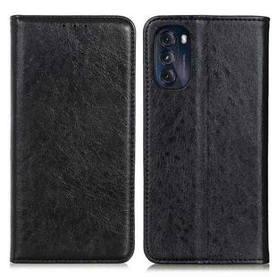 For Motorola Moto G 5G 2022 Magnetic Crazy Horse Texture Horizontal Flip Leather Phone Case(Black)