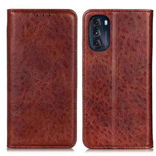 For Motorola Moto G 5G 2022 Magnetic Crazy Horse Texture Horizontal Flip Leather Phone Case(Brown)