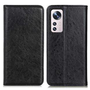 For Xiaomi 12 Lite Magnetic Crazy Horse Texture Horizontal Flip Leather Phone Case(Black)