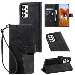 For Samsung Galaxy A33 5G Splicing Leather Phone Case(Black)