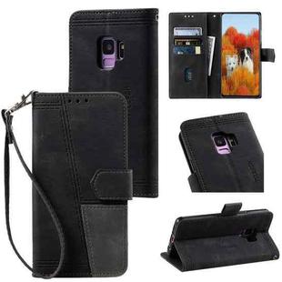 For Samsung Galaxy S9 Splicing Leather Phone Case(Black)