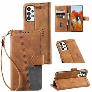 For Samsung Galaxy A23 5G Splicing Leather Phone Case(Brown)