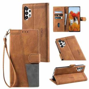 For Samsung Galaxy A32 5G Splicing Leather Phone Case(Brown)
