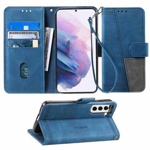 For Samsung Galaxy S21+ 5G Splicing Leather Phone Case(Blue)