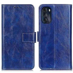 For Motorola Moto G 5G 2022 Retro Crazy Horse Texture Horizontal Flip Leather Phone Case(Blue)