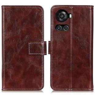 For OnePlus ACE/10R Retro Crazy Horse Texture Horizontal Flip Leather Phone Case(Brown)