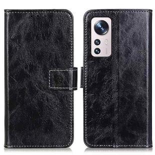 For Xiaomi 12 Lite Retro Crazy Horse Texture Horizontal Flip Leather Phone Case(Black)