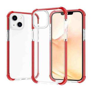 For iPhone 14 Acrylic Four Corners Shockproof Phone Case (Transparent Red)