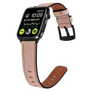Retro Leather Watch Band For Apple Watch Series 8&7 41mm / SE 2&6&SE&5&4 40mm / 3&2&1 38mm(Pink)