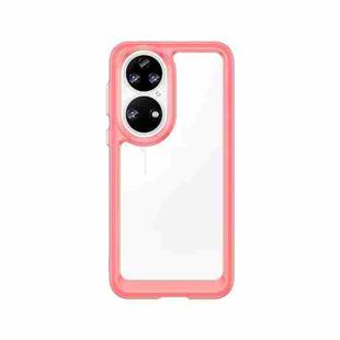 For Huawei P50E Colorful Series Acrylic + TPU Phone Case(Red)