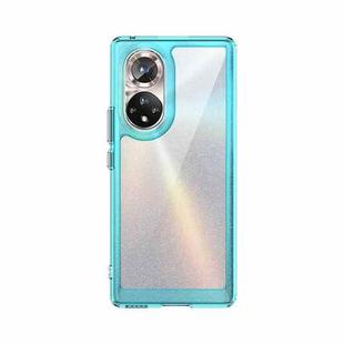 For Honor 50 Colorful Series Acrylic + TPU Phone Case(Transparent Blue)