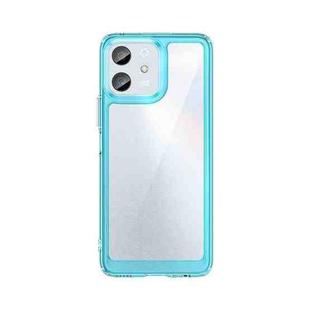 For Honor Play6T Pro Colorful Series Acrylic + TPU Phone Case(Transparent Blue)