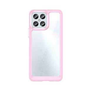 For Honor X8 Colorful Series Acrylic + TPU Phone Case(Pink)