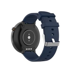 For Huami Amazfit 2/A1807 Steel Buckle Silicone Watch Band(Midnight Blue)