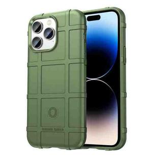 For iPhone 14 Pro Rugged Shield Full Coverage Shockproof TPU Case (Green)