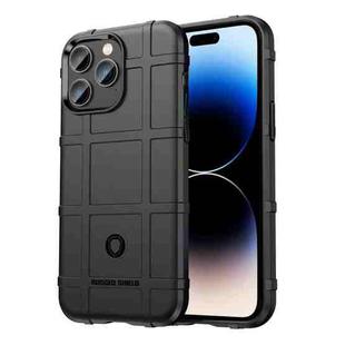 For iPhone 14 Pro Max Rugged Shield Full Coverage Shockproof TPU Case (Black)