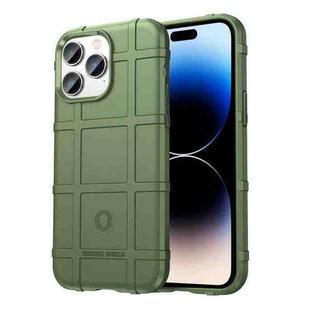 For iPhone 14 Pro Max Rugged Shield Full Coverage Shockproof TPU Case (Green)