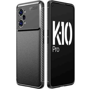 For OPPO K10 Pro Carbon Fiber Texture Shockproof TPU Case(Black)