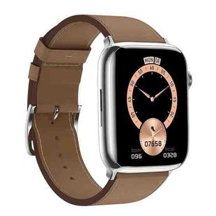 IWO8 1.82 inch HD Screen Smart Watch, Support Bluetooth Call/NFC Function(Brown)