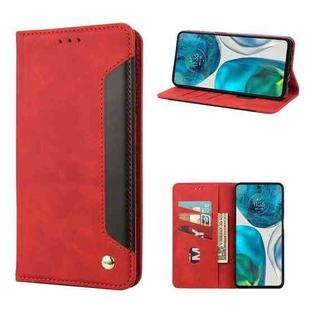 For Motorola Moto G52 Skin Feel Splicing Leather Phone Case(Red)