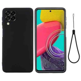 For Samsung Galaxy M33 5G Pure Color Liquid Silicone Shockproof Phone Case(Black)