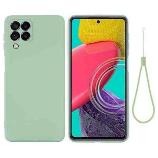 For Samsung Galaxy M33 5G Pure Color Liquid Silicone Shockproof Phone Case(Green)