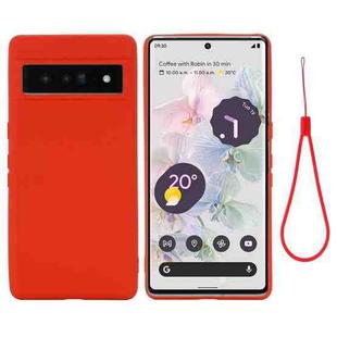 For Google Pixel 7 Pro Pure Color Liquid Silicone Shockproof Phone Case(Red)