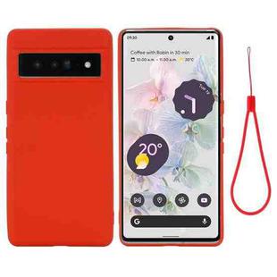 For Google Pixel 7 Pure Color Liquid Silicone Shockproof Phone Case(Red)