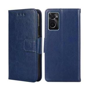 For OPPO A36 4G / A76 4G Global Crystal Texture Leather Phone Case(Blue)