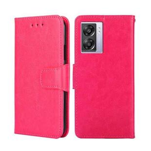 For OPPO A57 5G 2022 / Realme Q5i Crystal Texture Leather Phone Case(Rose Red)