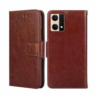 For OPPO Reno7 4G / F21 Pro 4G Crystal Texture Leather Phone Case(Brown)