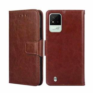 For OPPO Realme Narzo 50i Crystal Texture Leather Phone Case(Brown)