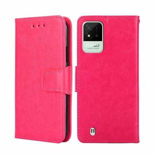 For OPPO Realme Narzo 50i Crystal Texture Leather Phone Case(Rose Red)
