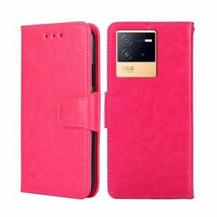 For vivo iQOO Neo6 5G Crystal Texture Leather Phone Case(Rose Red)