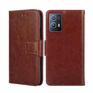 For vivo iQOO U5 5G Crystal Texture Leather Phone Case(Brown)