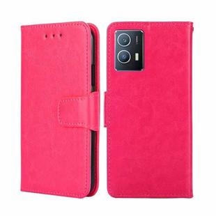 For vivo iQOO U5 5G Crystal Texture Leather Phone Case(Rose Red)