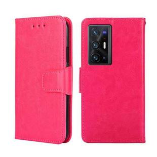 For vivo X70 Pro+ Crystal Texture Leather Phone Case(Rose Red)