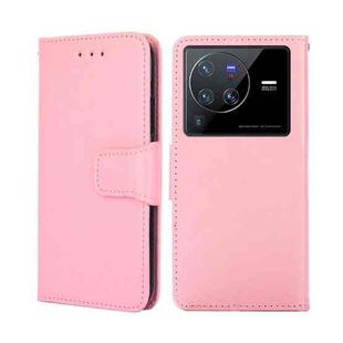 For vivo X80 Pro CN Version Crystal Texture Leather Phone Case(Pink)