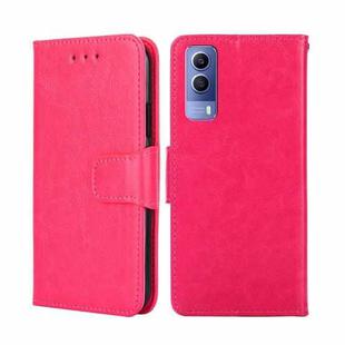 For vivo Y53S 5G / iQOO Z5X / T1X Crystal Texture Leather Phone Case(Rose Red)