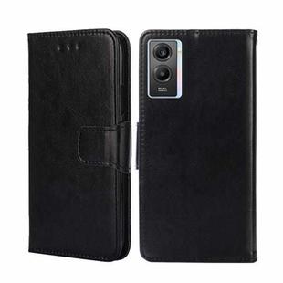 For vivo Y55S 5G Crystal Texture Leather Phone Case(Black)