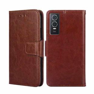 For vivo Y76S CN Version / Y74S Crystal Texture Leather Phone Case(Brown)