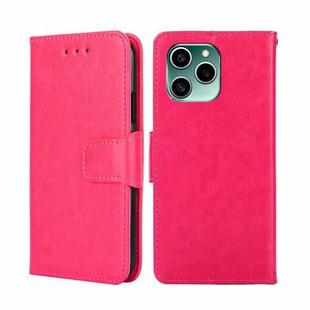 For Honor 60 SE Crystal Texture Leather Phone Case(Rose Red)